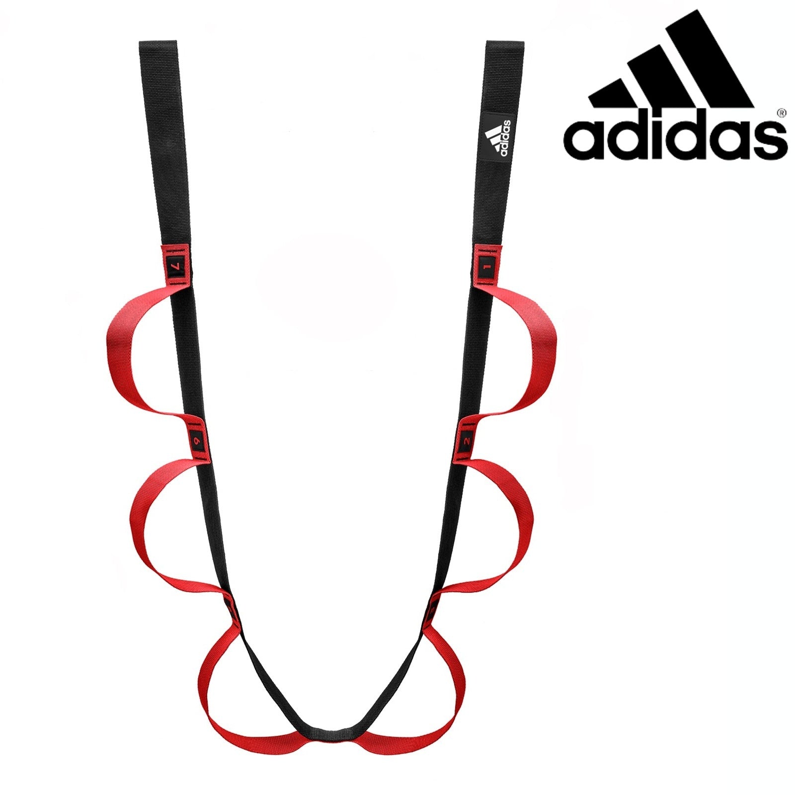 Gym Equipment & Accessories: 2pc Set Adidas Stretch Assist Band Looped + Yoga Strap 2.5m Long Adjustable Belt