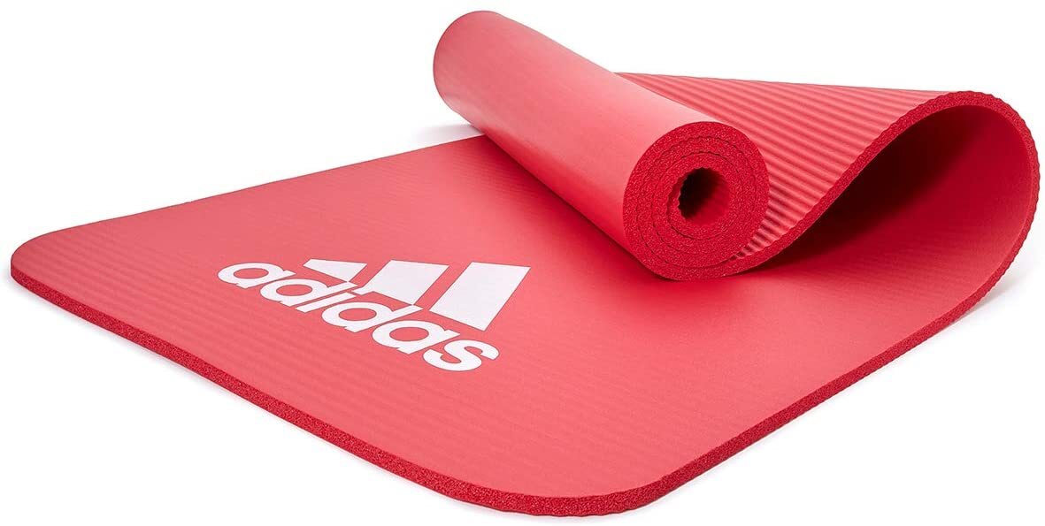 Gym Equipment & Accessories: Adidas Fitness Mat 7mm Exercise Training Floor Gym Yoga Judo Pilates  - Red