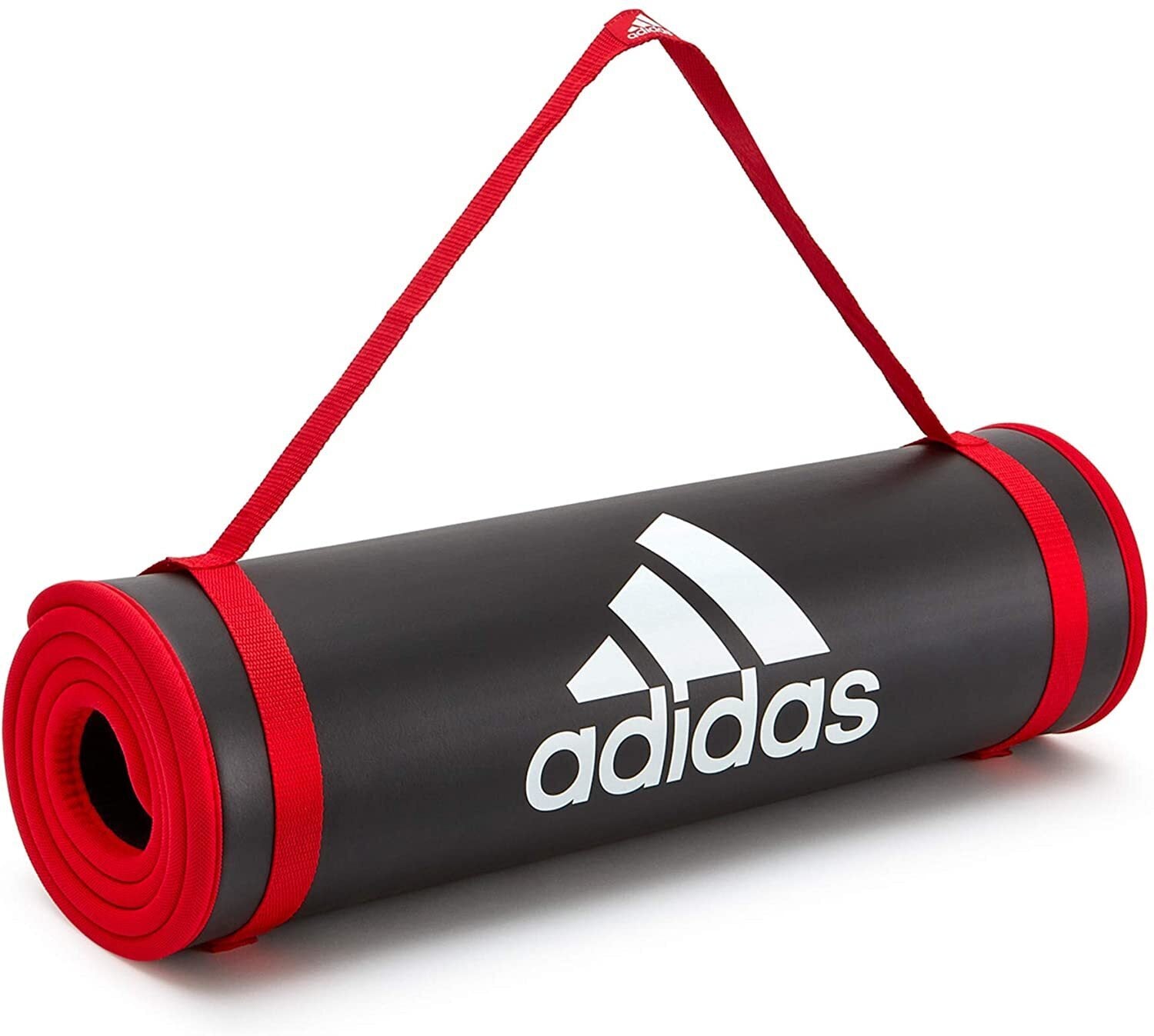 Gym Equipment & Accessories: Adidas Training 10mm Exercise Floor Mat Gym Thick Yoga Fitness Judo Pilates - Black/Red
