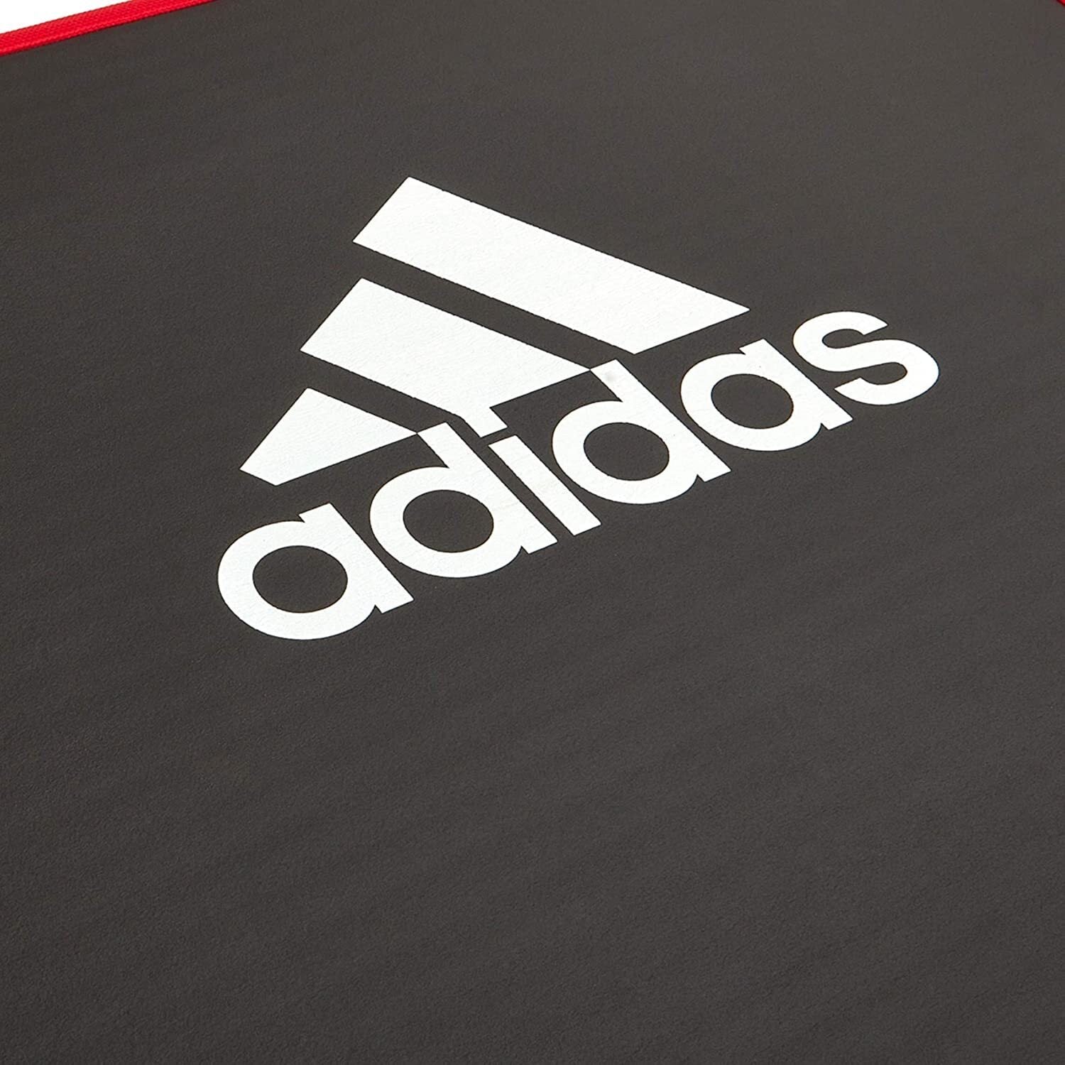 Gym Equipment & Accessories: Adidas Training 10mm Exercise Floor Mat Gym Thick Yoga Fitness Judo Pilates - Black/Red