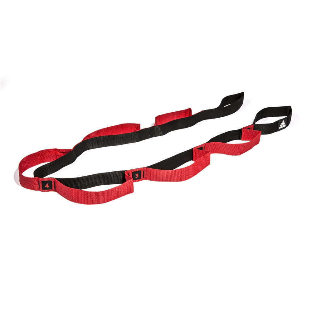 Gym Equipment & Accessories: Adidas Stretch Assist Band Looped Warm Up Warmup Pre-Workout - Red/Black