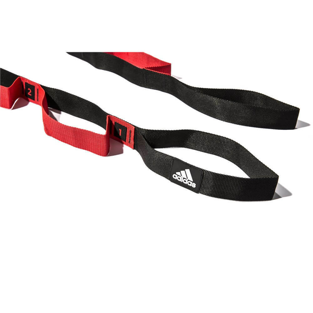 Gym Equipment & Accessories: Adidas Stretch Assist Band Looped Warm Up Warmup Pre-Workout - Red/Black