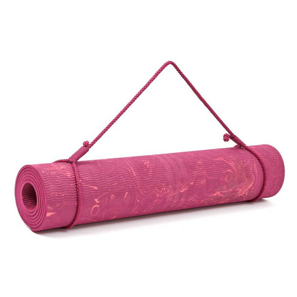 Gym Equipment & Accessories: Adidas Premium 5mm Camo Sports Home/Gym Fitness Exercise Yoga Mat Power Berry