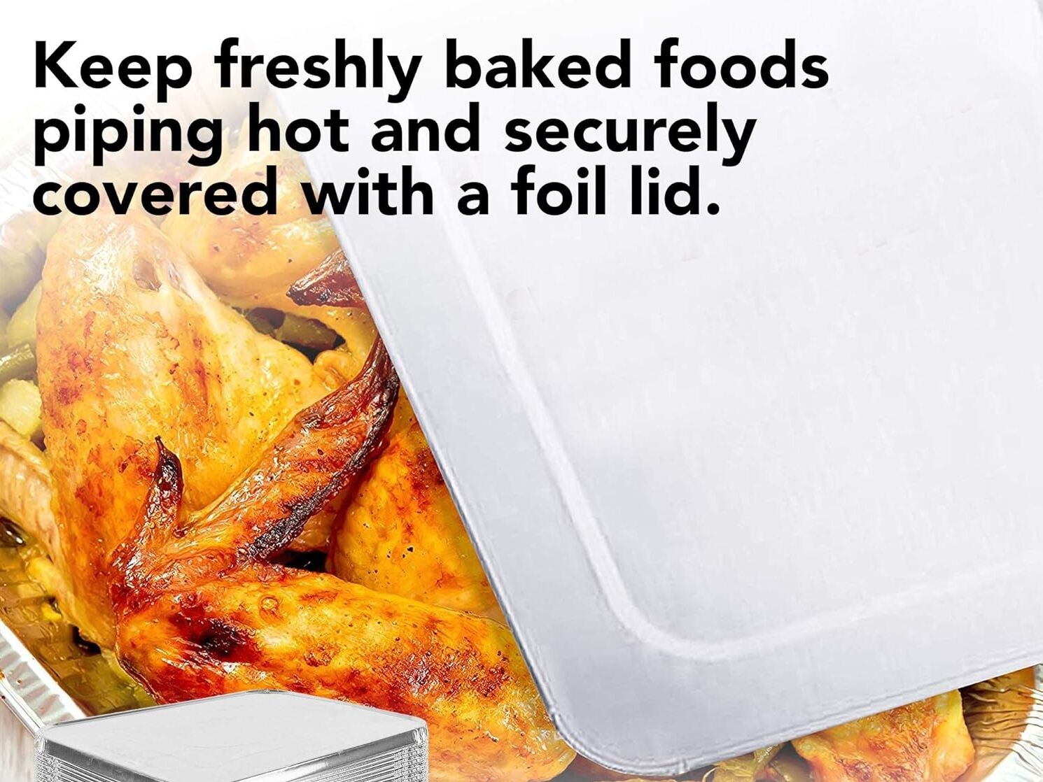 96x Aluminium Disposable Foil Food Container Trays Pans w/ Lids Covers Bulk 24cm*18cm*6cm