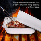 Storage Boxes: 96x Aluminium Disposable Foil Food Container Trays Pans w/ Lids Covers Bulk 24cm*18cm*6cm
