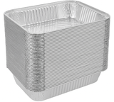 144x Aluminium Disposable Foil Food Container Trays Pans Baking Roast Bulk 32x26x5.5cm
