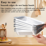 Storage Boxes: 48x Deep Foil Aluminium Disposable Food Container Trays Pans Baking Roast Bulk 33x27x11cm