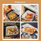 Storage Boxes: 48x Deep Foil Aluminium Disposable Food Container Trays Pans Baking Roast Bulk 33x27x11cm