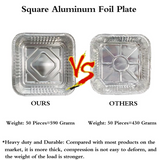 Storage Boxes: 48x Deep Foil Aluminium Disposable Food Container Trays Pans Baking Roast Bulk 33x27x11cm