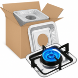 Storage Boxes: 480x Aluminium Disposable Foil Stove Burner Covers Bulk - Square