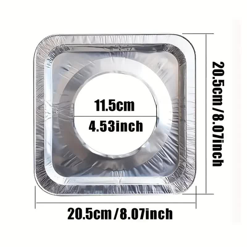 Storage Boxes: 480x Aluminium Disposable Foil Stove Burner Covers Bulk - Square