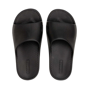 Archline Rebound Orthotic Slides Flip Flop Thongs Slip On Arch Support - Black - Euro 47