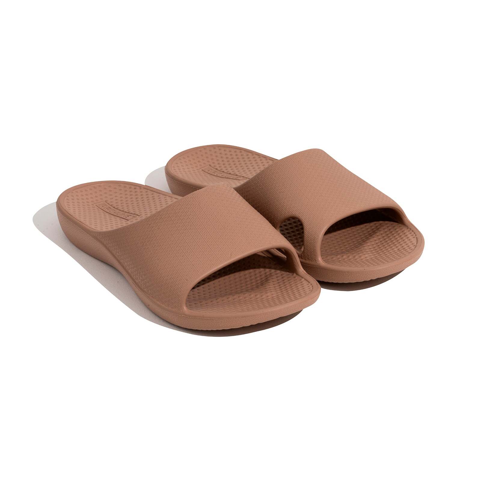 Men's Thongs & Sandals: Archline Rebound Orthotic Slides Flip Flop Thongs Slip On Arch Support - Putty - Euro 37