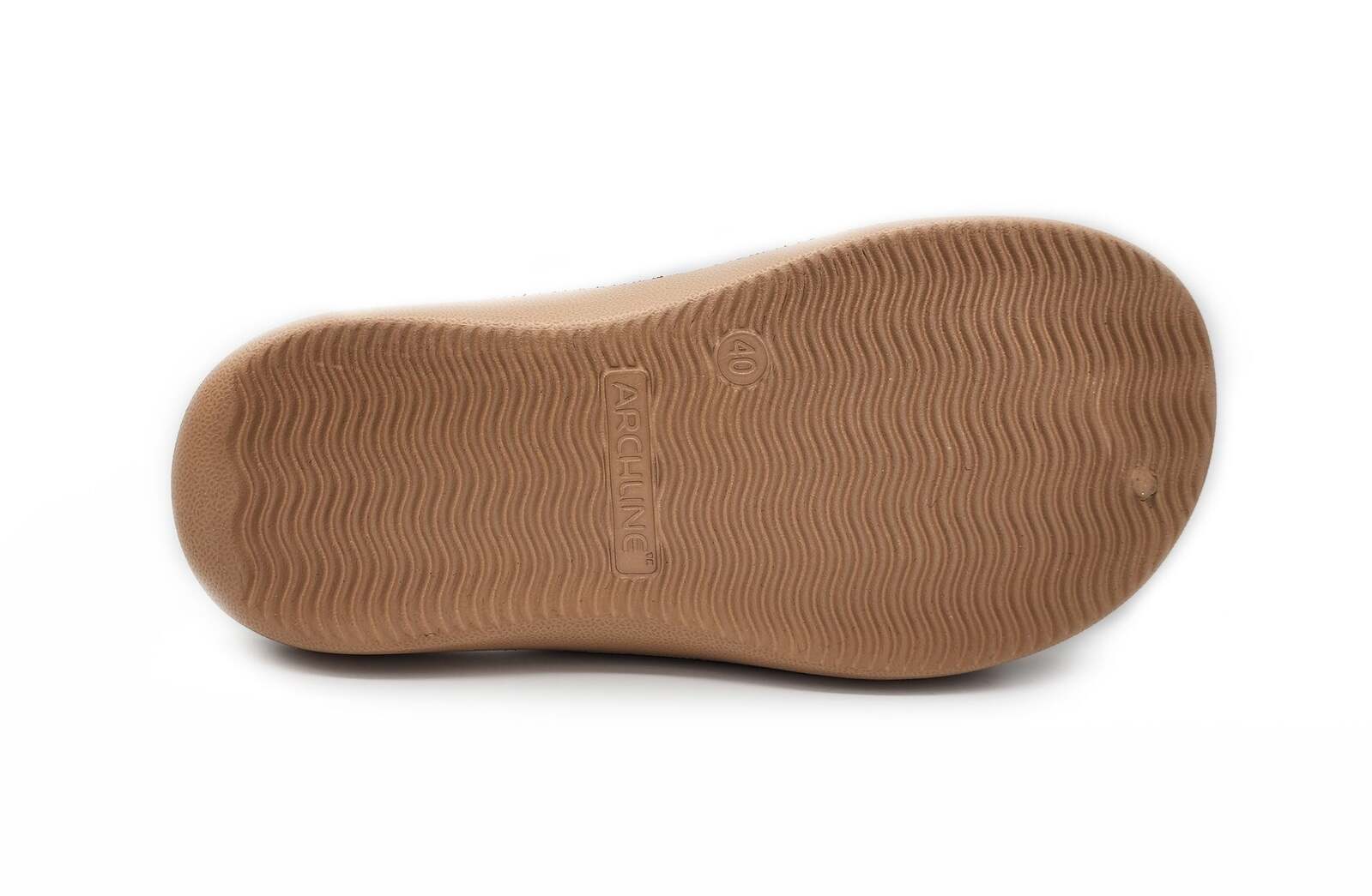 Men's Thongs & Sandals: Archline Rebound Orthotic Slides Flip Flop Thongs Slip On Arch Support - Putty - Euro 37