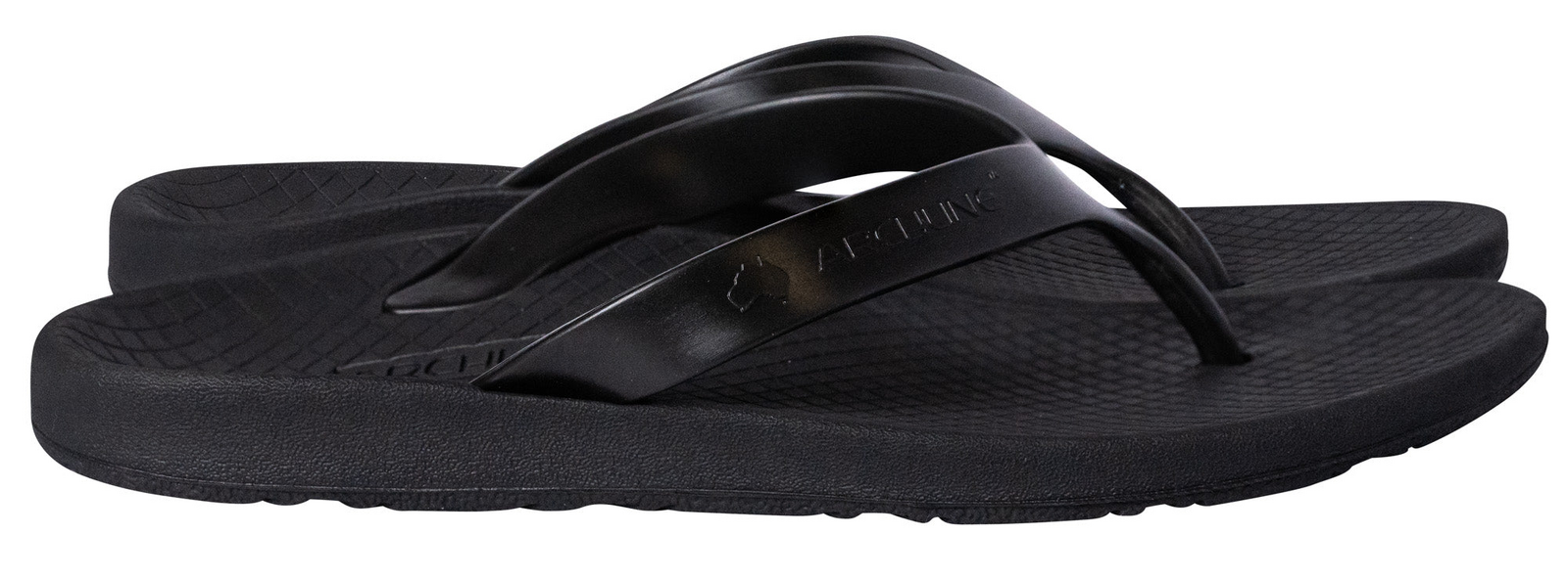 ARCHLINE Orthotic Thongs Arch Support Shoes Footwear Flip Flops Orthopedic - Black/Black - EUR 47