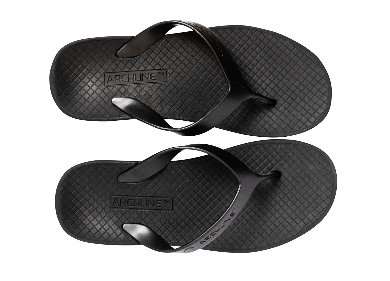 ARCHLINE Orthotic Thongs Arch Support Shoes Footwear Flip Flops Orthopedic - Black/Black - EUR 47