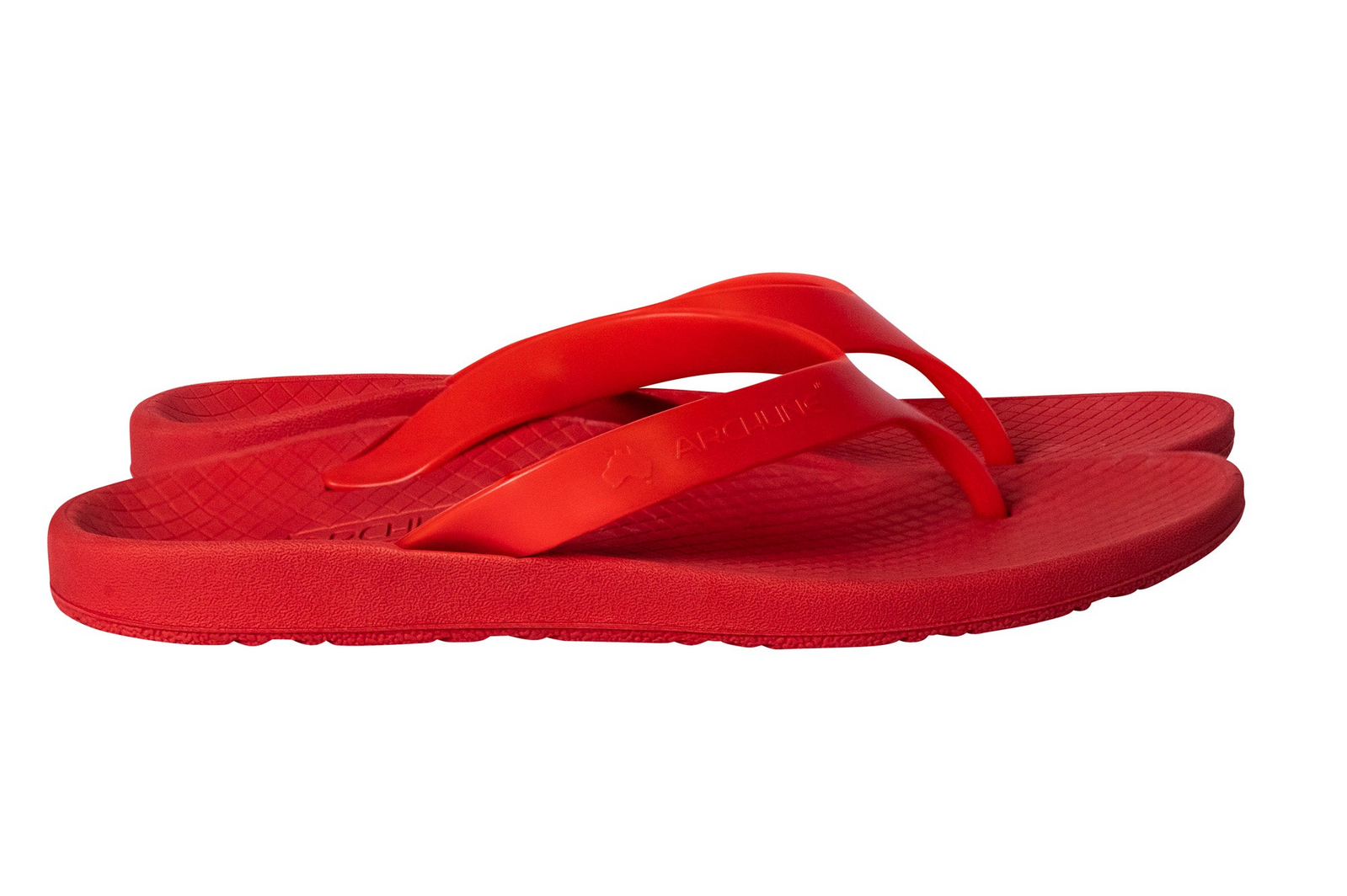 ARCHLINE Orthotic Thongs Arch Support Shoes Footwear Flip Flops Orthopedic - Red/Red  - EUR 44