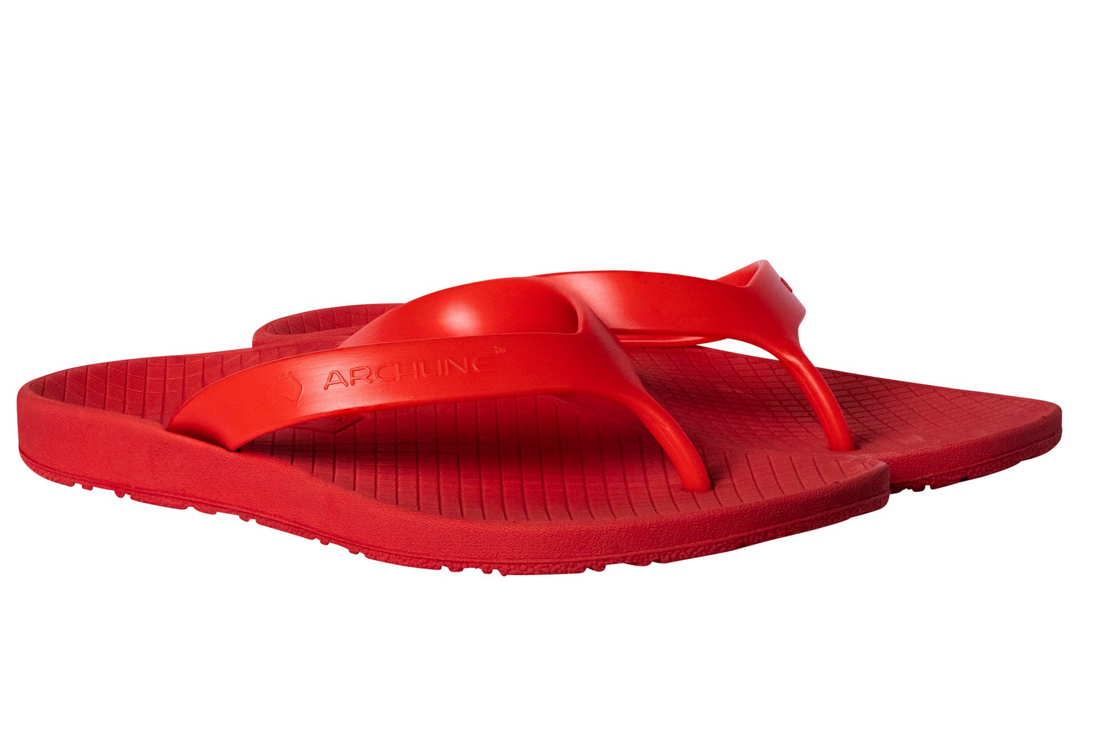 ARCHLINE Orthotic Thongs Arch Support Shoes Footwear Flip Flops Orthopedic - Red/Red  - EUR 44