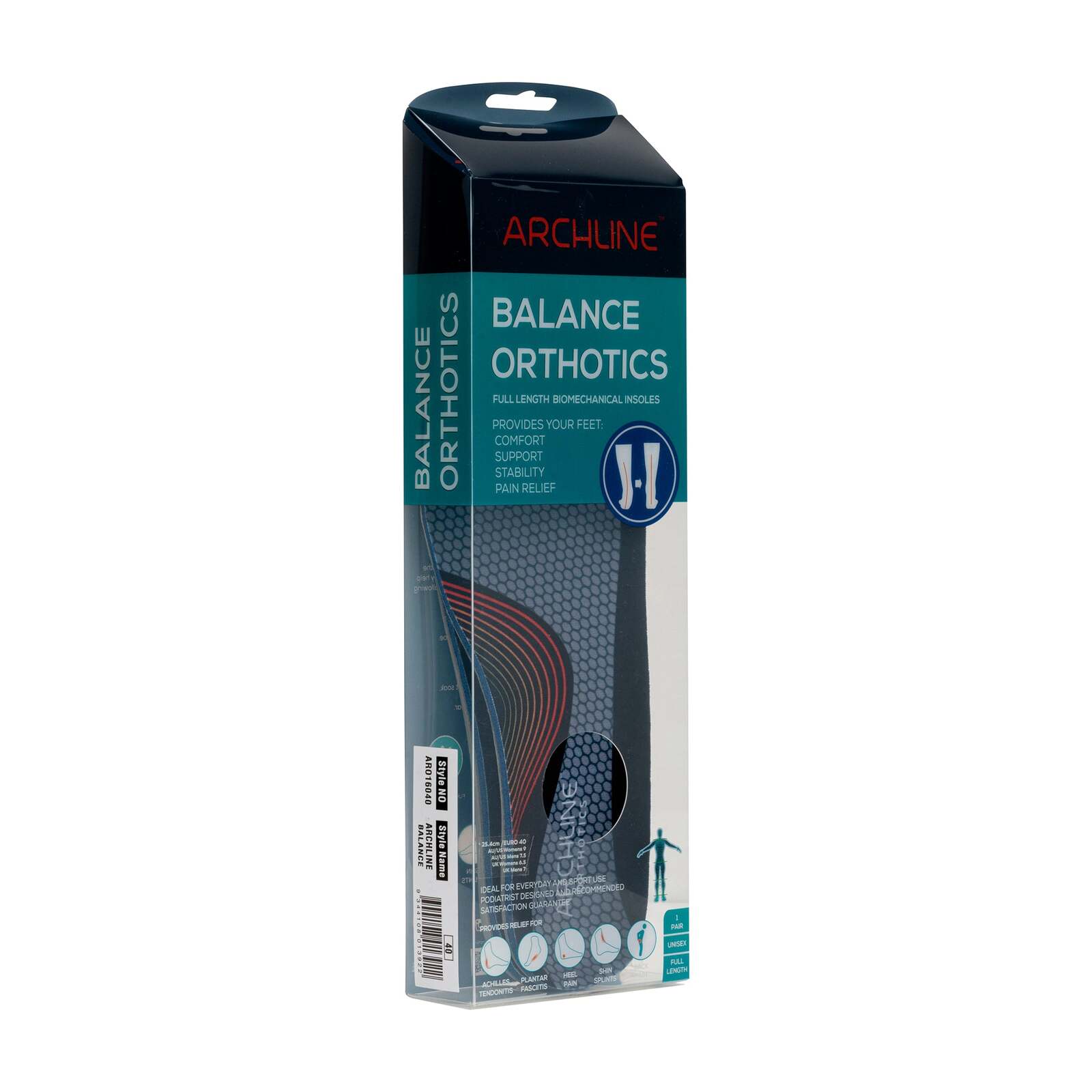 Supports & Braces: ARCHLINE Orthotics Insoles Balance Full Length Arch Support Pain Relief - EUR 39