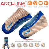 ARCHLINE 3/4 Slim Orthotics Plantar Fasciitis Insoles Balance Support Relief - EUR 47