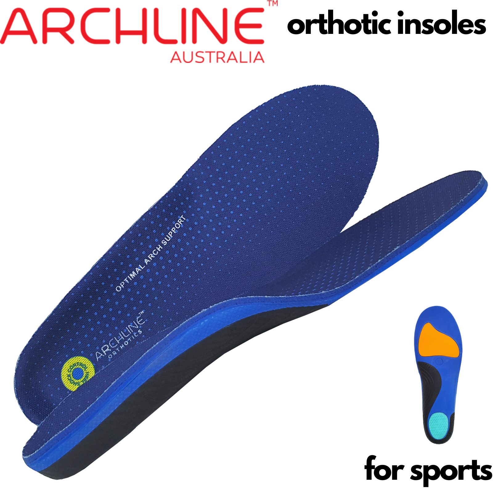 Supports & Braces: Archline Active Orthotics Full Length Arch Support Pain Relief - For Sports & Exercise - M (EU 40-42)