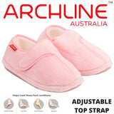 ARCHLINE Orthotic Plus Slippers Closed Scuffs Pain Relief Moccasins - Pink - EU 38