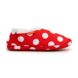 ARCHLINE Orthotic Slippers CLOSED Back Scuffs Moccasins Pain Relief - Red Polka Dots - EUR 35 (Womens 4 US)