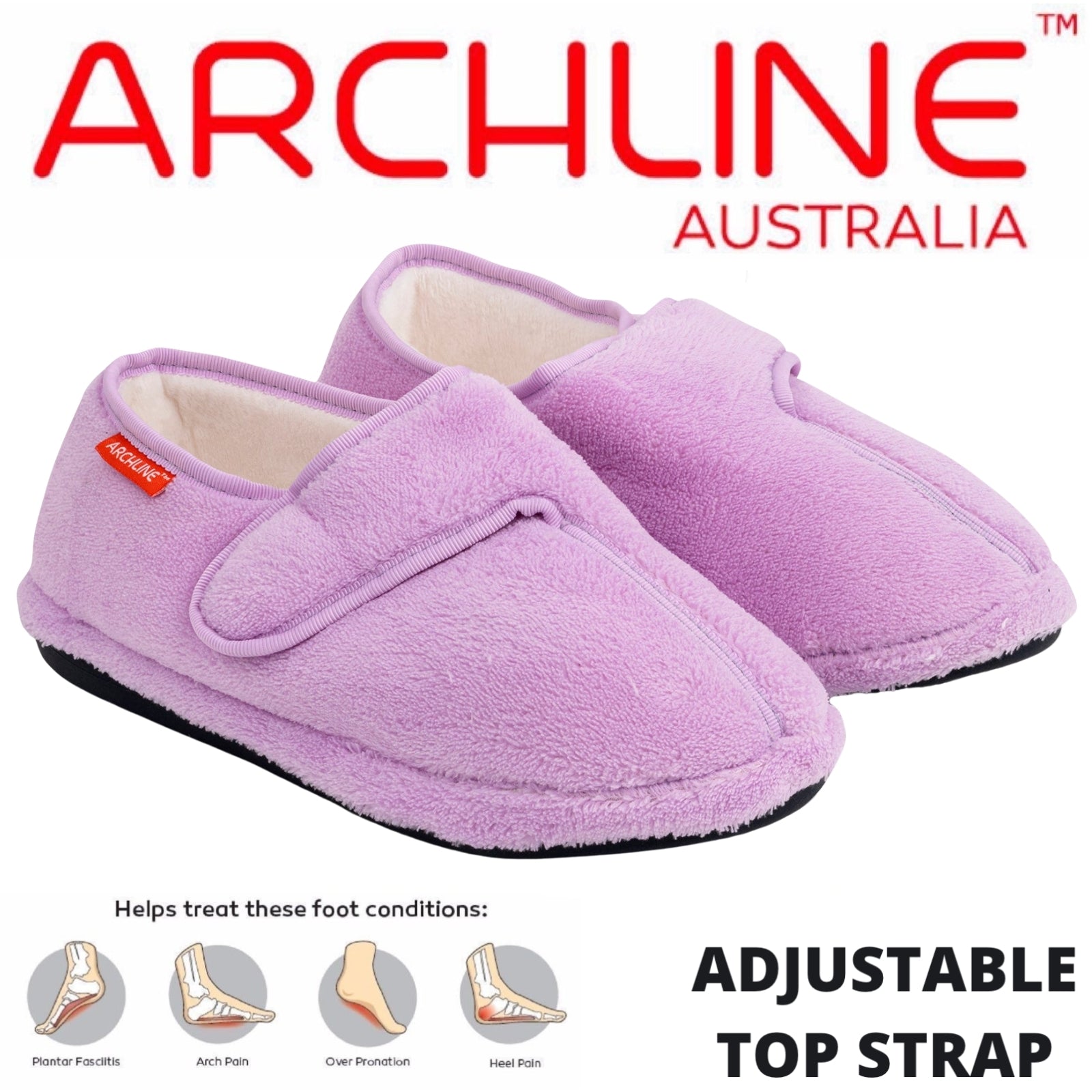 Women's Uggs & Slippers: ARCHLINE Orthotic Plus Slippers Closed Scuffs Pain Relief Moccasins - Lilac - EU 42