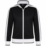 Track Top Jacket Full Zip Tracksuit Varsity Jumper Warm Winter - Black/White - M (10-12)
