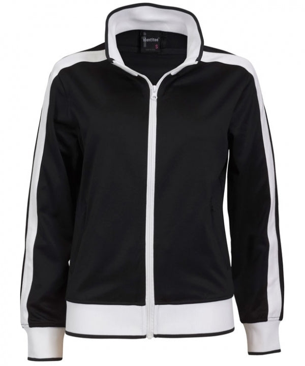 Track Top Jacket Full Zip Tracksuit Varsity Jumper Warm Winter - Black/White - S (6-8)