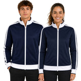 Track Top Jacket Full Zip Tracksuit Varsity Jumper Warm Winter - Navy/White - M (10-12)