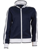 Track Top Jacket Full Zip Tracksuit Varsity Jumper Warm Winter - Navy/White - S (6-8)