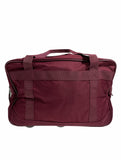 44L Foldable Duffel Bag Gym Sports Luggage Travel Foldaway School Bags - Maroon