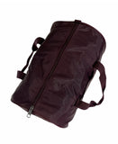 Foldable Duffel Bag Travel Gym Sports School Luggage PVC Nylon Zip - Maroon