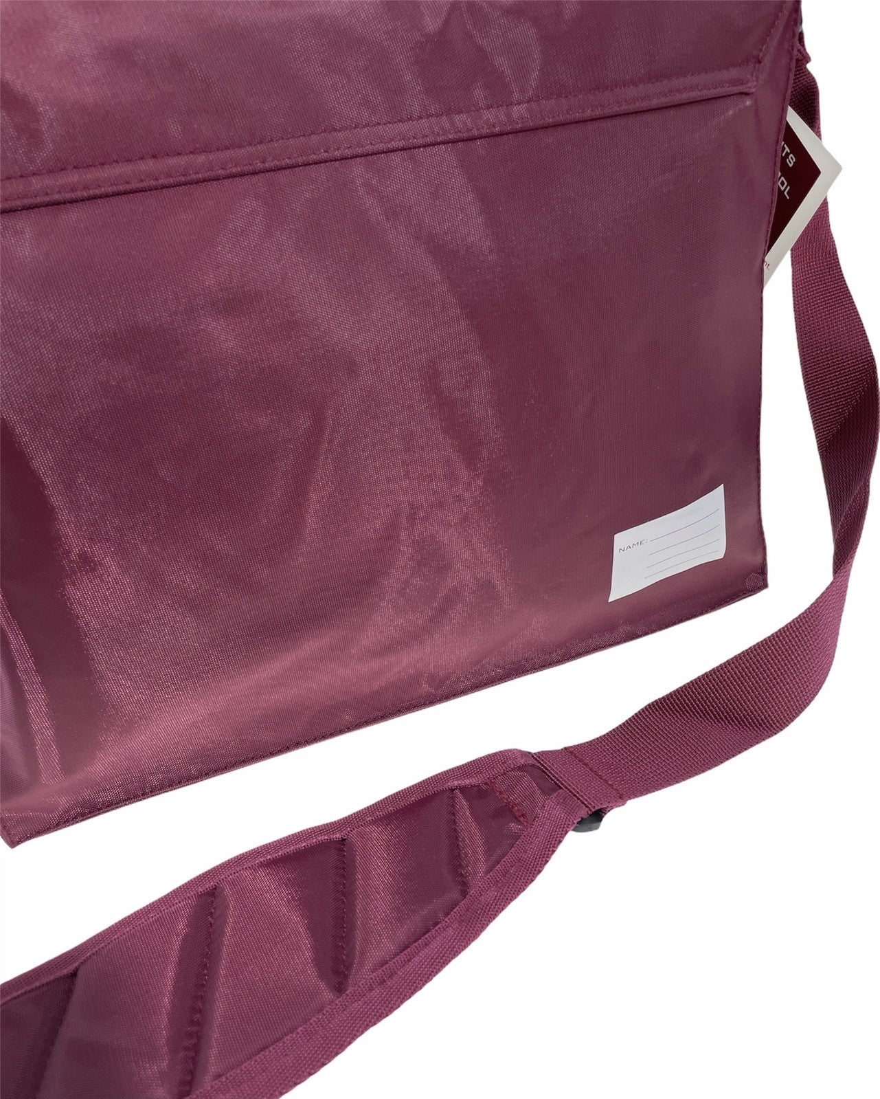 Leuts Tote Shoulder Bag Nylon Waterproof School Library Books Messenger - Maroon