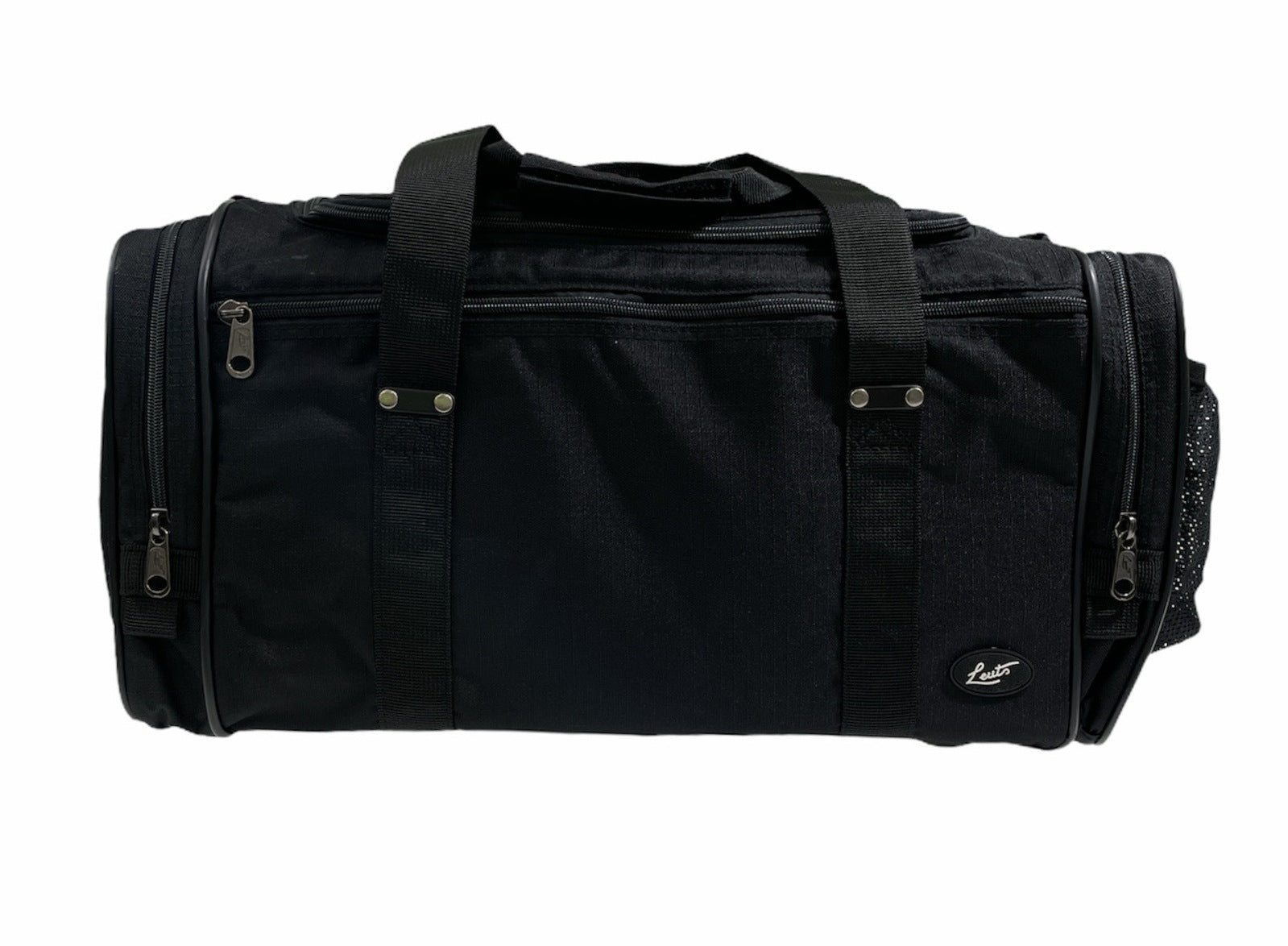 44L Foldable Duffel Bag Travel Gym Sports D-Zip Top Shoulder Strap - Black