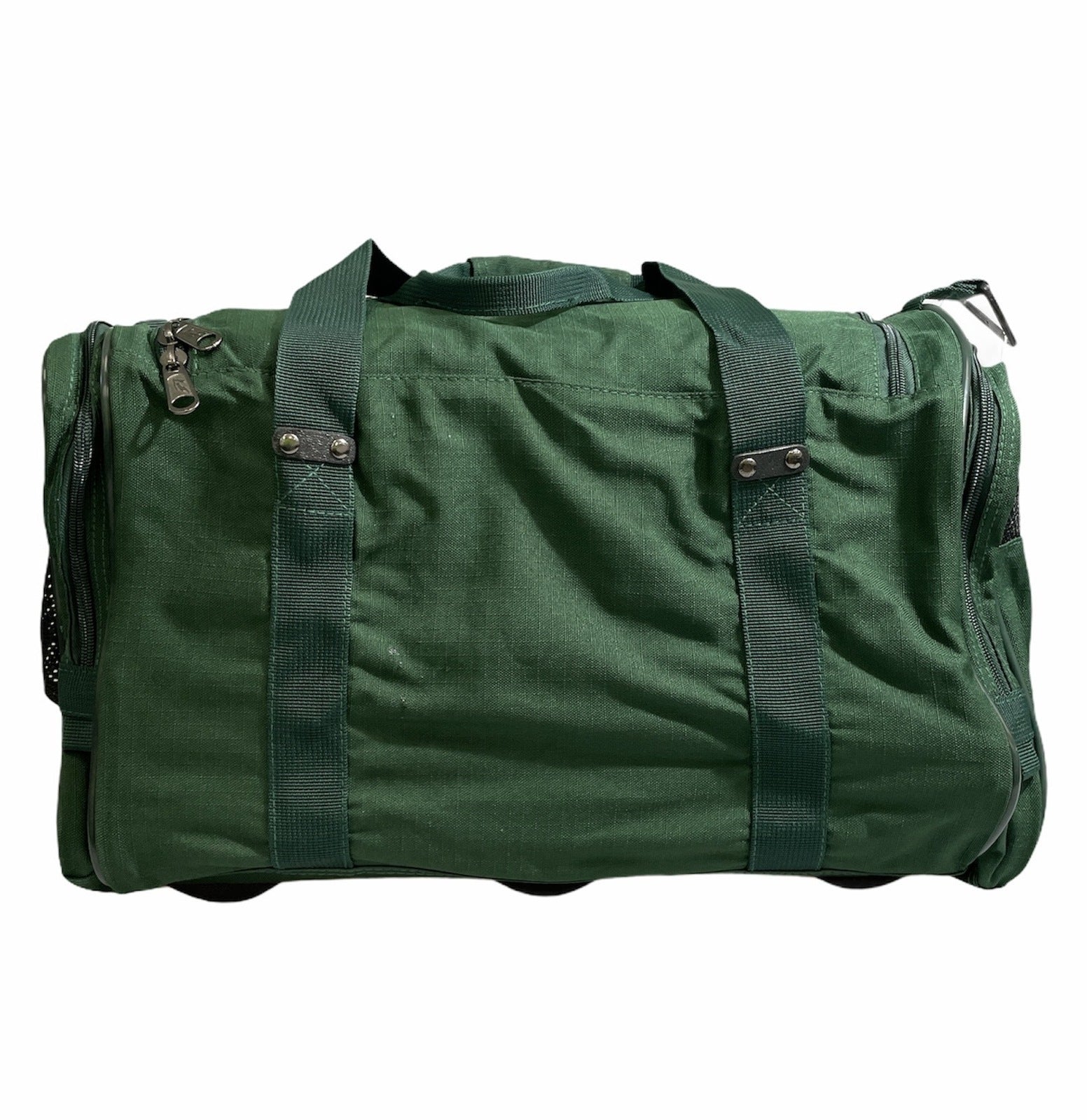 44L Foldable Duffel Bag Travel Gym Sports DZip Top Shoulder Strap - Bottle Green