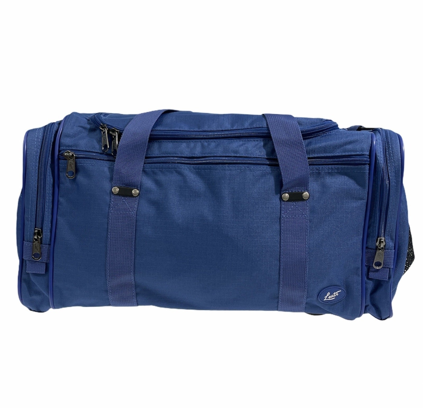 44L Foldable Duffel Bag Travel Gym Sports D-Zip Top Shoulder Strap - Royal Blue