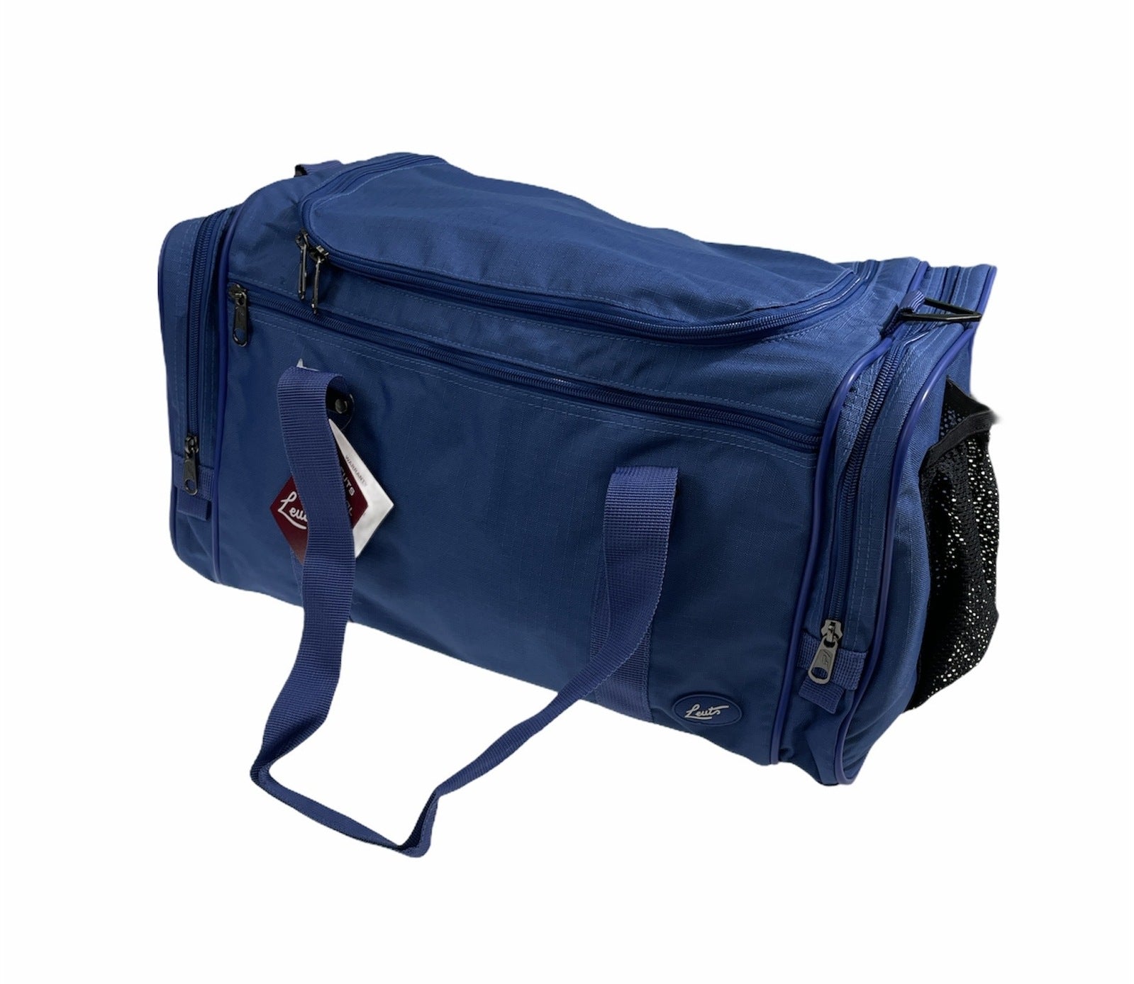 44L Foldable Duffel Bag Travel Gym Sports D-Zip Top Shoulder Strap - Royal Blue
