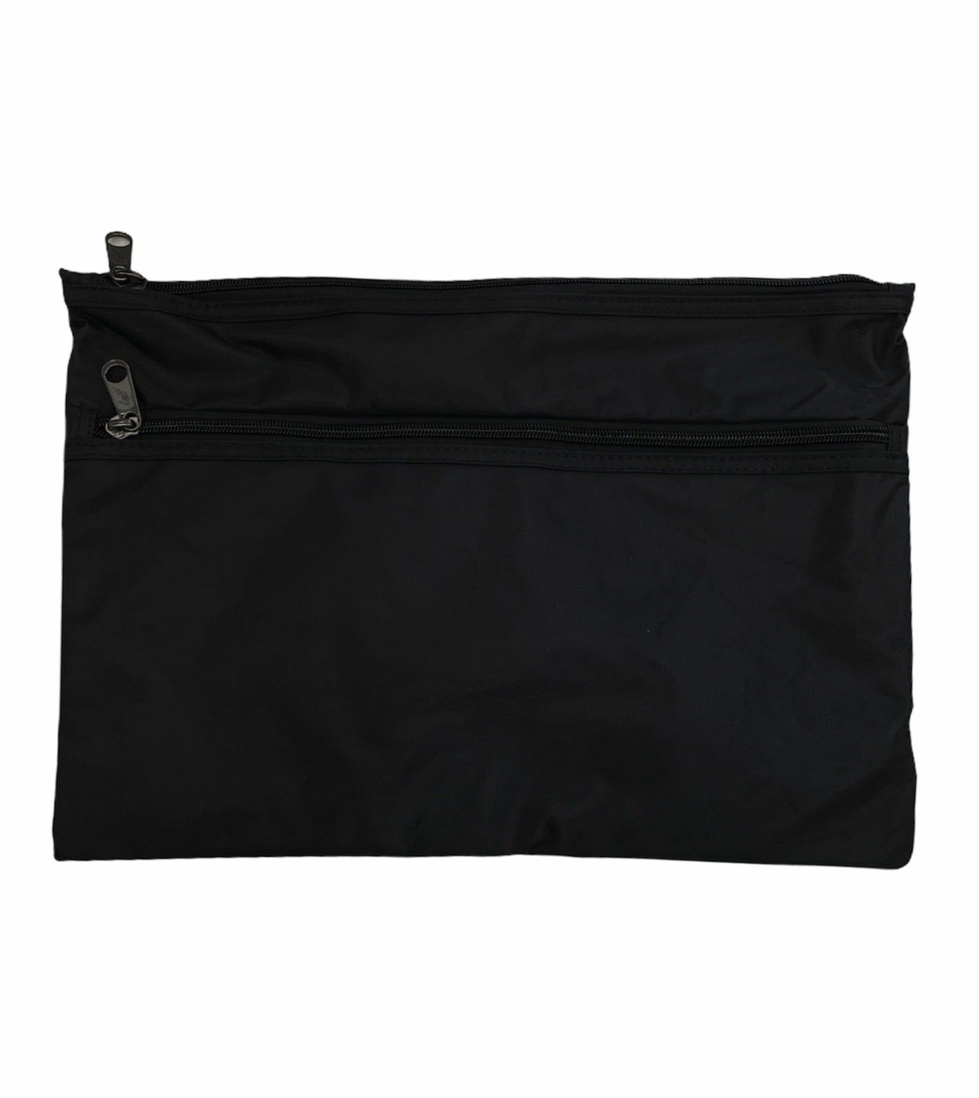 Men's Accessories: Leuts Twin Zip Jumbo Pencil Case Travel Bag Pouch Storage School Office Pen - Black