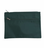 Men's Accessories: Leuts Twin Zip Jumbo Pencil Case Travel Bag Pouch Storage School Office Pen - Bottle Green