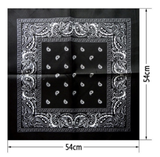 Costumes & Accessories: BANDANA Paisley 100% COTTON Head Wrap Durag Bandanna Summer Biker Scarf Mask - Black