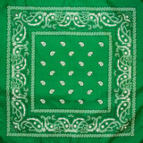 Costumes & Accessories: BANDANA Paisley 100% COTTON Head Wrap Durag Bandanna Summer Biker Scarf Mask - Dark Green