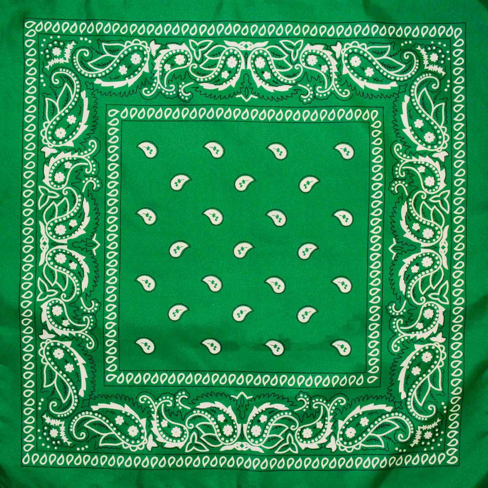 Costumes & Accessories: BANDANA Paisley 100% COTTON Head Wrap Durag Bandanna Summer Biker Scarf Mask - Dark Green