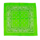 Costumes & Accessories: BANDANA Paisley 100% COTTON Head Wrap Durag Bandanna Summer Biker Scarf Mask - Light Green