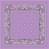 Costumes & Accessories: BANDANA Paisley 100% COTTON Head Wrap Durag Bandanna Summer Biker Scarf Mask - Lilac