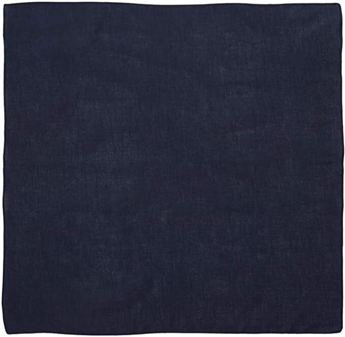 Costumes & Accessories: BANDANA Paisley 100% COTTON Head Wrap Durag Bandanna Summer Biker Scarf Mask - Navy Blue (Plain)