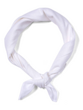 Plain Bandana 100% COTTON Head Wrap Durag Bandanna Summer Biker Scarf Mask - White