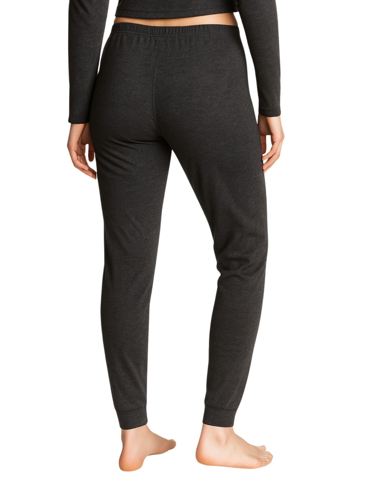 Womens Merino Wool Blend Long Janes Thermal Underwear Layer Thermals Leggings Pants - Black - 10-12