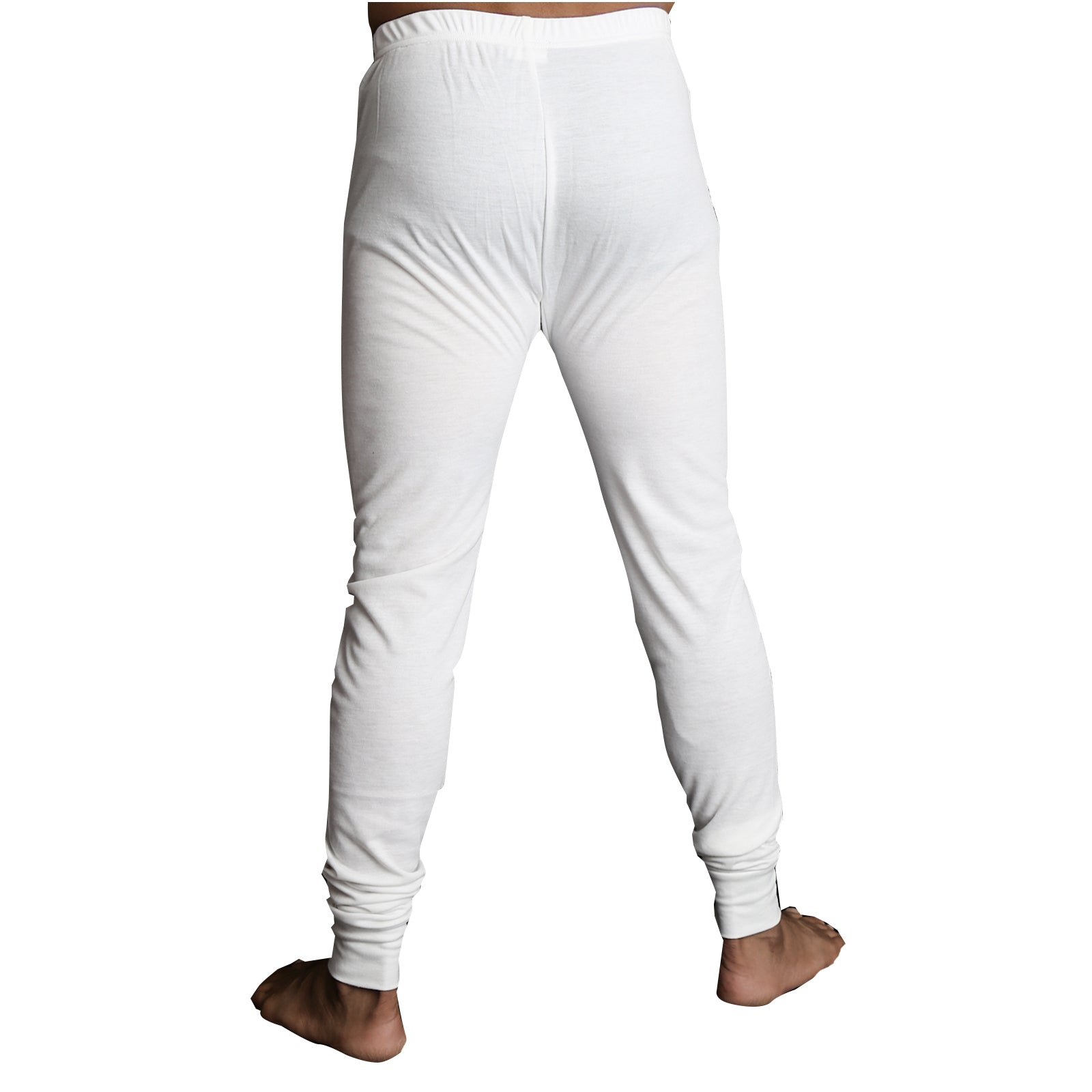 Mens Thermal Long John Pants Merino Wool Blend Base Layer Winter Warm - Beige  - 3XL